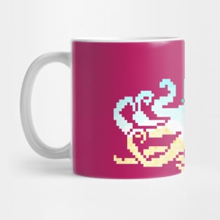 Modern Pixel Sea Octopus Mug